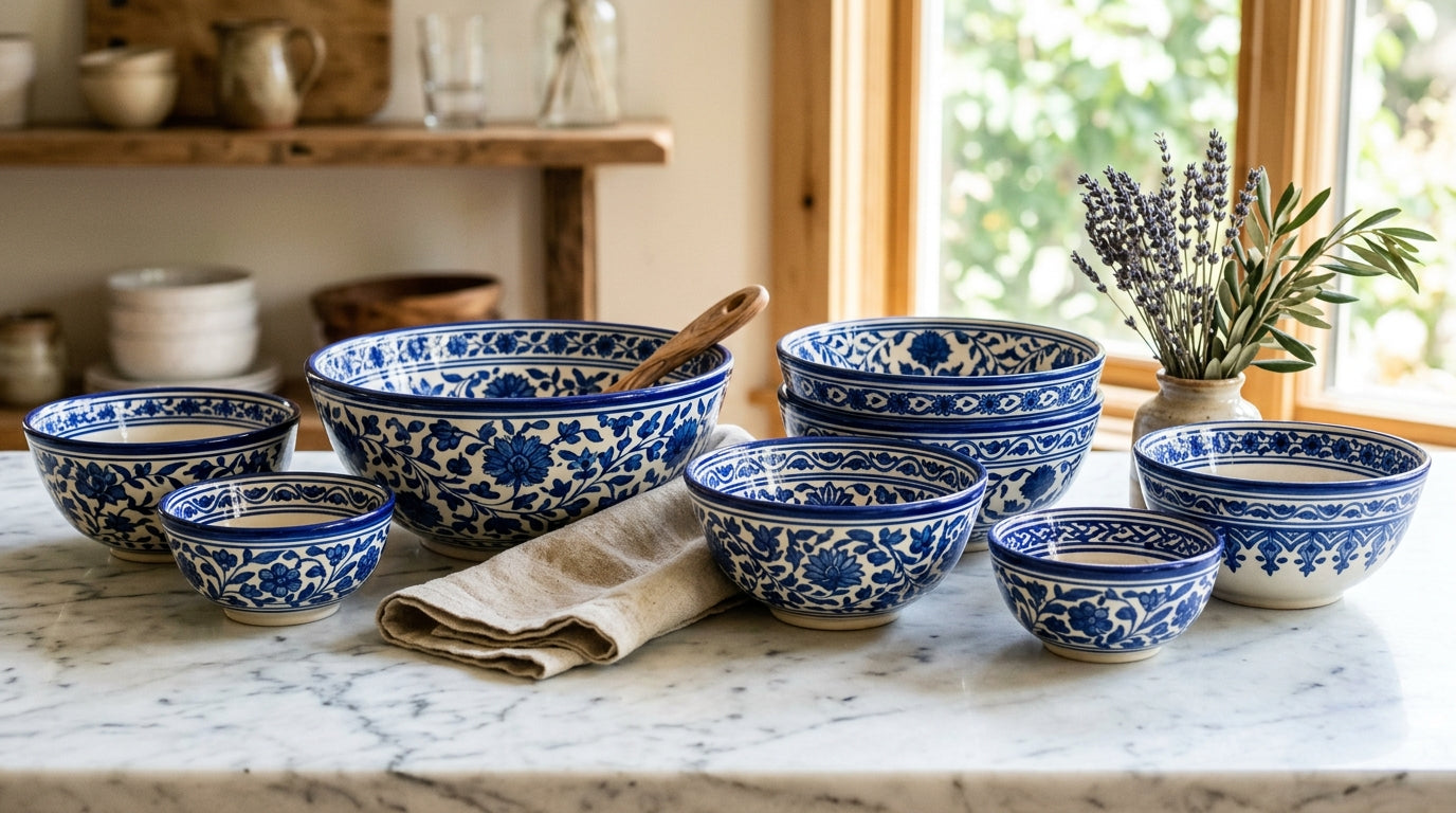 Blue Pottery Bowls