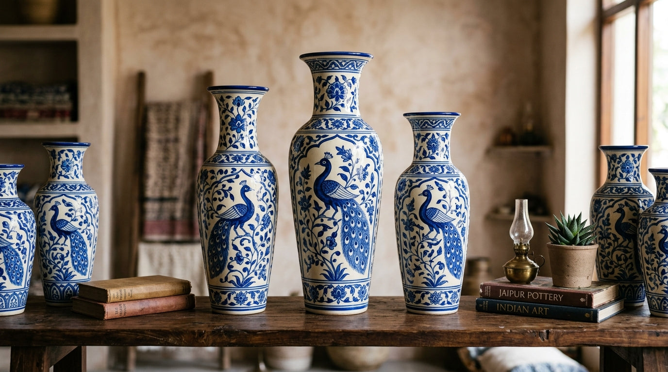Blue Pottery Vases