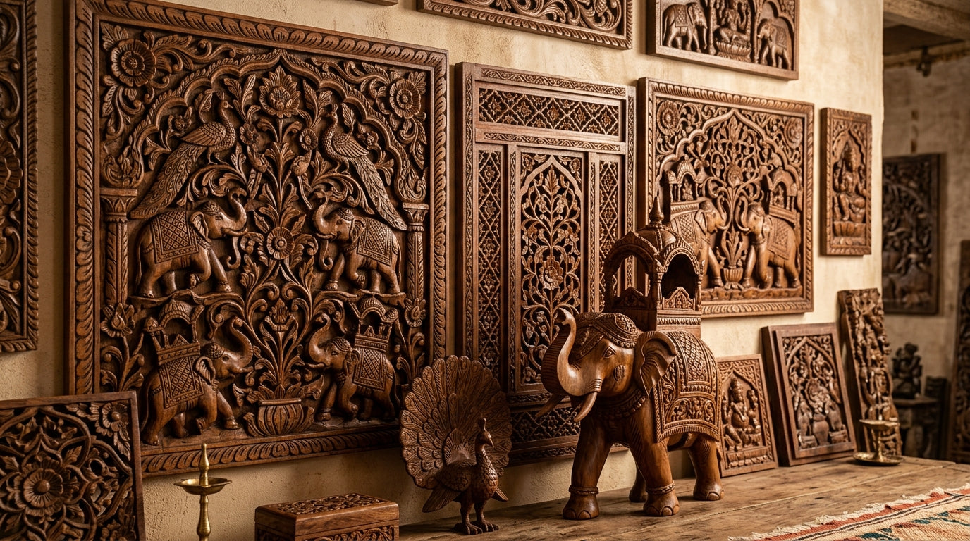 Carved Wooden Decor