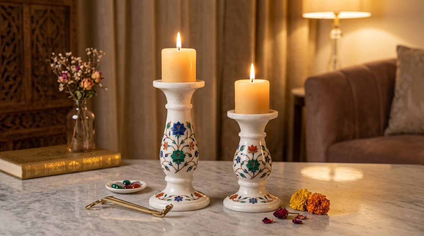 Marble Candle Holders