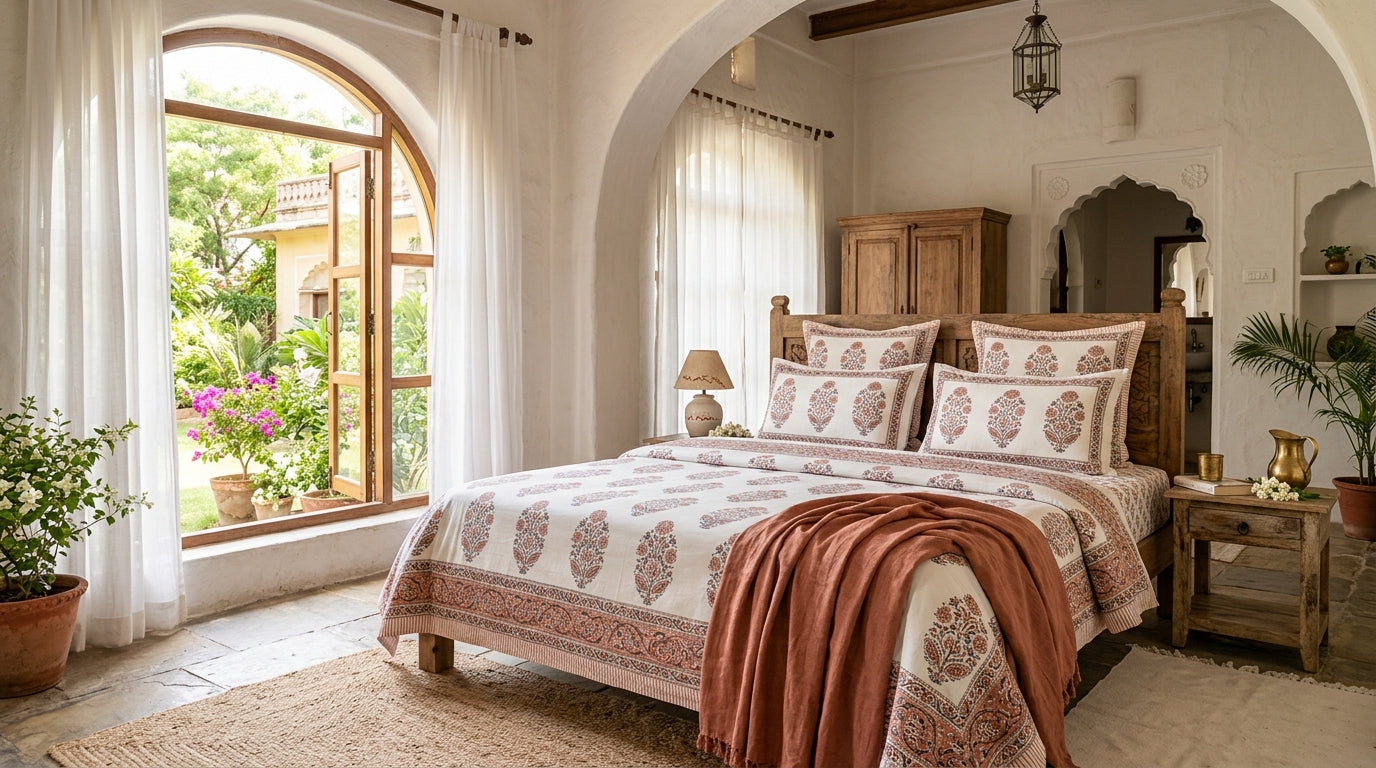 Sanganeri Bedsheets