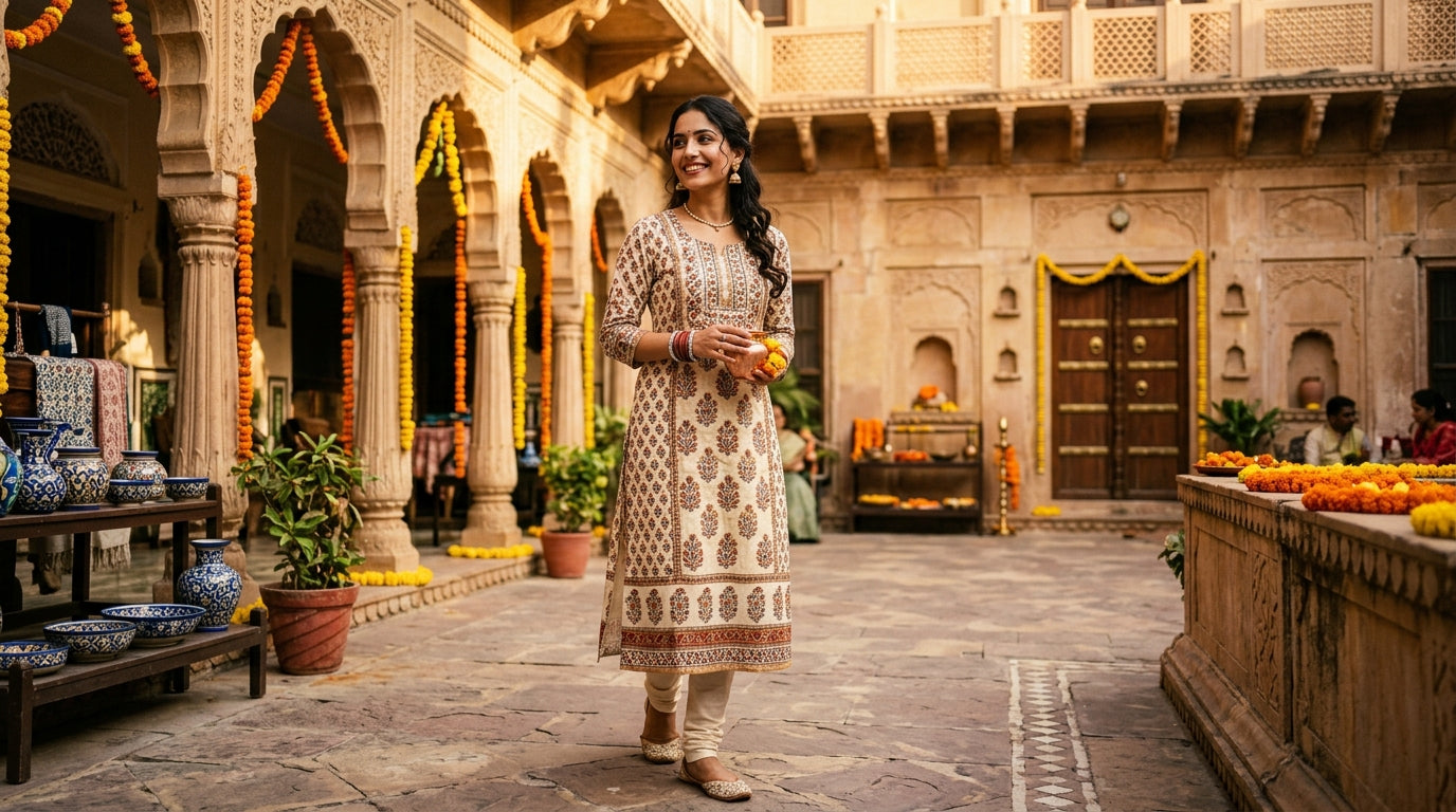Sanganeri Kurtis