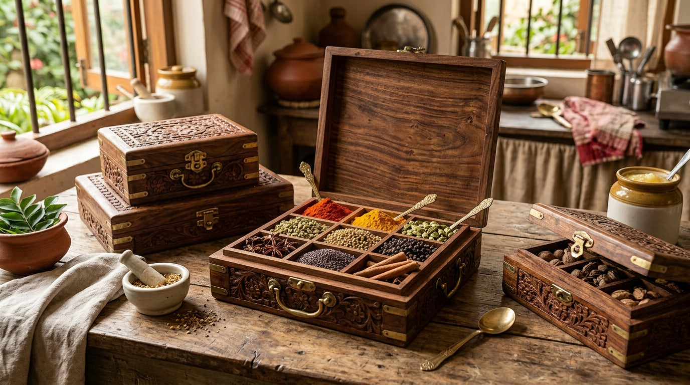 Wooden Spice Boxes